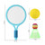 2 Pairs Children Badminton Tennis Racket Outdoor Sports With Two Balls(Blue Pink)