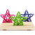 10 PCS 6cm Artificial Straw Ball DIY Decoration Rattan Stars Christmas Decor Home Ornament Supplies(Red)
