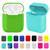 Portable Wireless Bluetooth Earphone Silicone Protective Box Anti-lost Dropproof Storage Bag for Apple AirPods 1/2(Earphone is not Included)(Magenta)