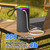 Wireless Bluetooth Speaker with RGB Light Portable Waterproof Small Audio(Green)