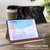 For Samsung Galaxy Tab A9 Crystal Texture Painted Leather Tablet Case(Purple Lotus)