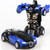 One-click Transforming Toy Car Impact Deformation Toy Model Car(Blue)