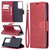 For Samsung Galaxy S21 Ultra 5G Lambskin Texture Pure Color Horizontal Flip PU Leather Case with Holder & Card Slots & Wallet & Lanyard(Red)