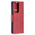 For Samsung Galaxy S21 Ultra 5G Lambskin Texture Pure Color Horizontal Flip PU Leather Case with Holder & Card Slots & Wallet & Lanyard(Red)