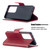For Samsung Galaxy S21 Ultra 5G Lambskin Texture Pure Color Horizontal Flip PU Leather Case with Holder & Card Slots & Wallet & Lanyard(Red)