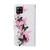 For Samsung Galaxy A12 Colored Drawing Pattern Horizontal Flip Leather Case with Holder & Card Slots & Wallet & Lanyard(Four Butterflies)