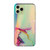 For iPhone 11 Pro Laser Marble Pattern Clear TPU Shockproof Protective Case (Green)