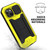 For iPhone 13 R-JUST Sliding Camera Shockproof Life Waterproof Dust-proof Metal + Silicone Protective Case with Holder(Yellow)