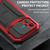 For iPhone 13 Pro Max R-JUST Sliding Camera Shockproof Life Waterproof Dust-proof Metal + Silicone Protective Case with Holder (Red)