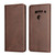 For LG V50 ThinQ Calf Texture Magnetic Horizontal Flip Leather Case with Holder & Card Slots & Wallet(Brown)