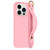 For iPhone 14 Pro Max Wrist Strap Holder TPU Phone Case(Dark Pink)