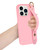 For iPhone 14 Pro Max Wrist Strap Holder TPU Phone Case(Dark Pink)