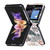 For Samsung Galaxy Z Flip5 Colored Drawing Leather Phone Case(Red Leaves)