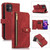 For iPhone 12 Dream 9-Card Wallet Zipper Bag Leather Phone Case(Red)