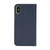 For Samsung Galaxy S22 5G Mercury Contrast Color Splicing Leather Phone Case(Dark Blue)