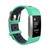 For Fitbit Charge 2 Two-tone Round Hole Silicone  Watch Band with Buckle(Green + Blue)