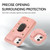 For iPhone 11 Armor Ring Wallet Back Cover Phone Case(Pink)