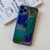 For iPhone 11 Pro Max Oil Painting Electroplating TPU Phone Case(Blue)