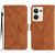 For OPPO Reno9 Pro+ Stitching Embossed Leather Phone Case(Brown)