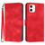 For iPhone 11 Line Pattern Skin Feel Leather Phone Case(Red)