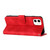 For iPhone 11 Line Pattern Skin Feel Leather Phone Case(Red)