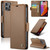 For iPhone 15 Pro Max CaseMe 023 Butterfly Buckle Litchi Texture RFID Anti-theft Leather Phone Case(Brown)