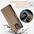 For iPhone 12 / 12 Pro CaseMe 023 Butterfly Buckle Litchi Texture RFID Anti-theft Leather Phone Case(Brown)