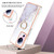 For Xiaomi 13 Lite 5G Electroplating Marble IMD TPU Phone Case with Ring Holder(White 006)