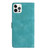 For iPhone 12 Pro Max Flower Embossing Pattern Leather Phone Case(Sky Blue)