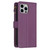 For iPhone 13 Pro Max 9 Card Slots Zipper Wallet Leather Flip Phone Case(Dark Purple)