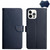 For iPhone 15 Pro Genuine Leather Fingerprint-proof Flip Phone Case(Blue)