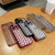 For iPhone 14 Pro Max Woven Grid 3D Electroplating Laser Engraving Phone Case(Rose Red)