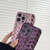 For iPhone 12 Retro Weave Texture Electroplating Phone Case(Rose Red)