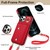 For iPhone 11 Pro Zipper Card Bag Phone Case with Dual Lanyard(Red)