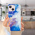 For iPhone 14 IMD Shell Pattern TPU Phone Case(Sky Blue Purple Marble)