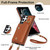 For Samsung Galaxy S22 Ultra 5G Zipper Card Bag Phone Case with Dual Lanyard(Brown) For Samsung Galaxy S22 Ultra 5G Zipper Card Bag Phone Case with Dual Lanyard(Brown)