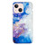 For iPhone 15 IMD Shell Pattern TPU Phone Case(Sky Blue Purple Marble)