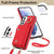 For Samsung Galaxy S21 5G Zipper Card Bag Phone Case with Dual Lanyard(Red) For Samsung Galaxy S21 5G Zipper Card Bag Phone Case with Dual Lanyard(Red)