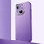 For iPhone 14 Frosted Metal Material Phone Case with Lens Protection(Purple)