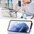For Samsung Galaxy S21+ 5G Zipper Card Bag Phone Case with Dual Lanyard(White)