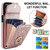 For iPhone 15 Plus Rhombic Texture Card Bag Phone Case with Long Lanyard(Rose Gold)