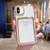 For iPhone XS Max Electroplated Frame Card Slot TPU Phone Case(Gold)