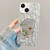 For iPhone 14 Plus Embossed Rock Texture Mirror TPU Phone Case(Space Silver)
