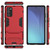 For Samsung Galaxy Note20 PC + TPU Shockproof Protective Case with Holder(Red)