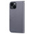 For iPhone 13 Cartoon Buckle Horizontal Flip Leather Phone Case(Grey)