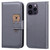 For iPhone 14 Pro Max Cartoon Buckle Horizontal Flip Leather Phone Case(Grey)