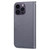 For iPhone 14 Pro Max Cartoon Buckle Horizontal Flip Leather Phone Case(Grey)