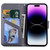 For iPhone 14 Pro Max Cartoon Buckle Horizontal Flip Leather Phone Case(Grey)