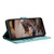 For iPhone 15 Cat Embossing Pattern Leather Phone Case with Lanyard(Blue)