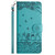 For iPhone 7 / 8 / SE 2020 / SE 2022 Cat Embossing Pattern Leather Phone Case with Lanyard(Blue)